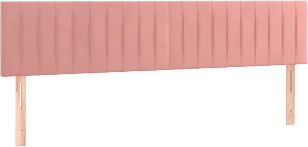 vidaXL Tăblii de pat, roz, 180x5x78/88 cm, catifea
