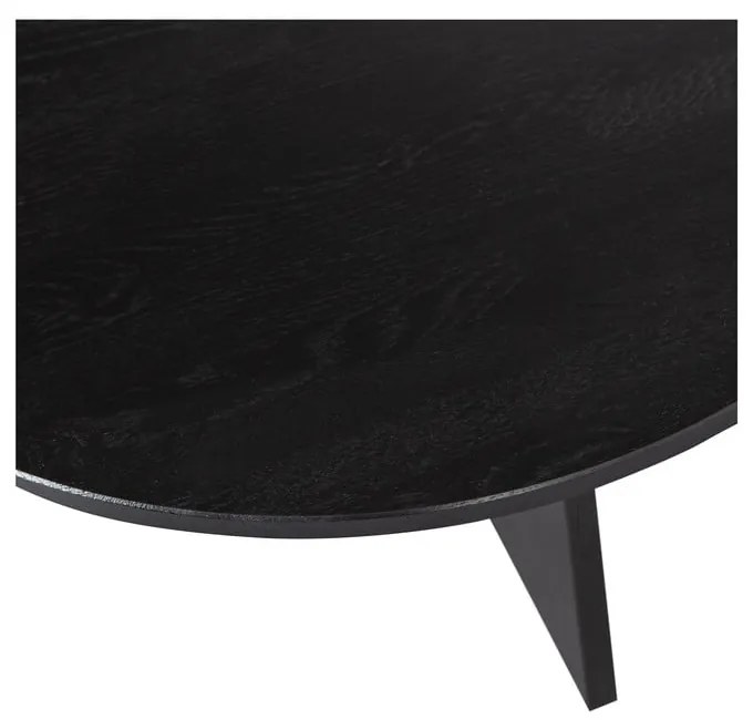 Măsuță de cafea neagră rotundă ø 90 cm Fries – WOOOD