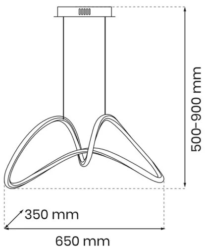 Lustră LED pe cablu TESORO LED/48W/230V aurie