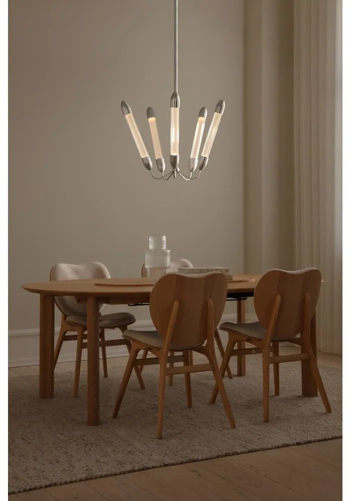 Lustră argintie din oțel cu abajur din sticlă ø 69 cm Lemon Squeeze – UMAGE