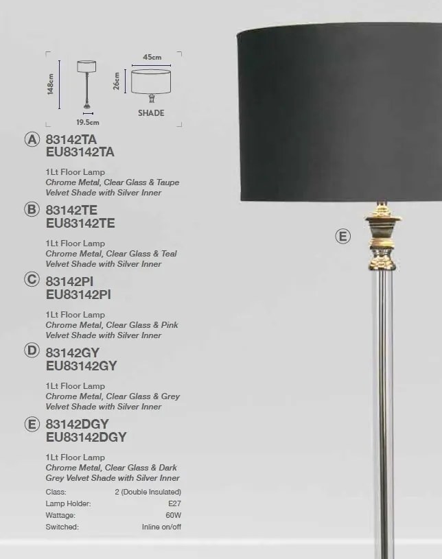 Lampadar/Lampa de podea design lux elegant Belle crom/teal