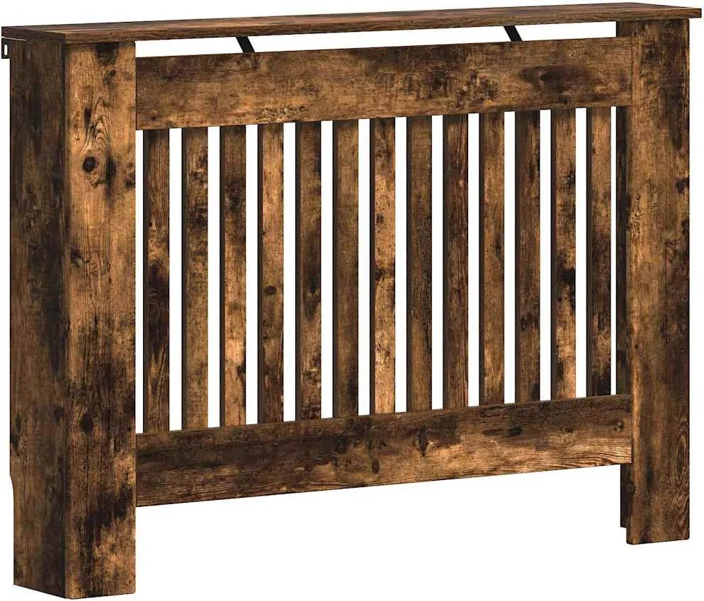 vidaXL Capac pentru radiator Stejar fumuriu 112 x 19 x 81,5 cm