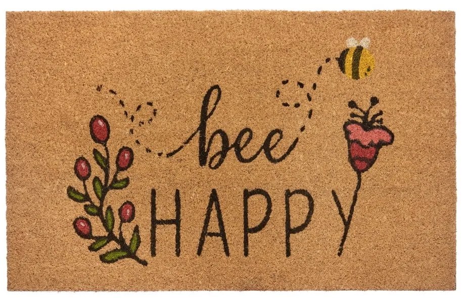Covoraș de intrare din fibre de cocos 75x45 cm Bee Happy - Hanse Home