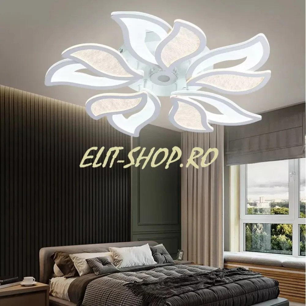 Lustra Led Cu Telecomanda, Elit's Auge, 230w, Alb