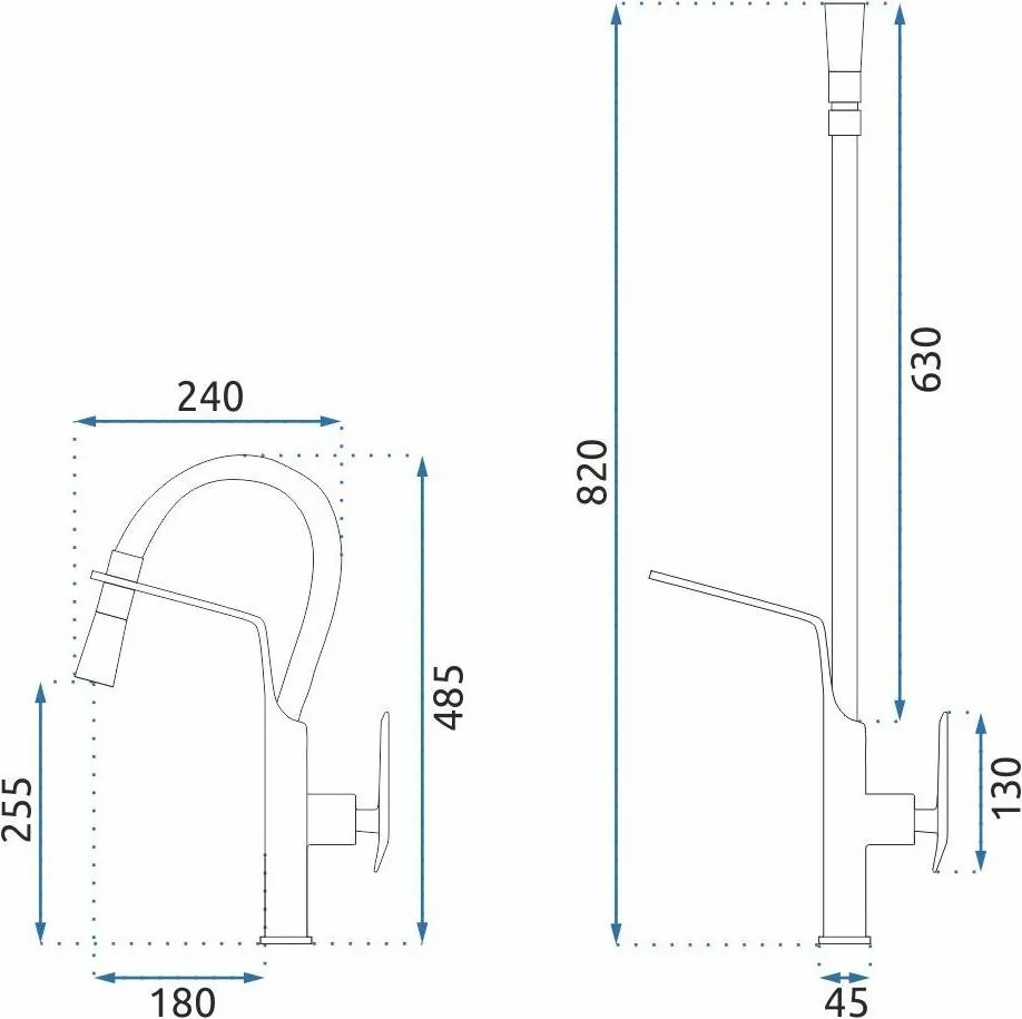 Baterie bucatarie Rea Castor auriu periat