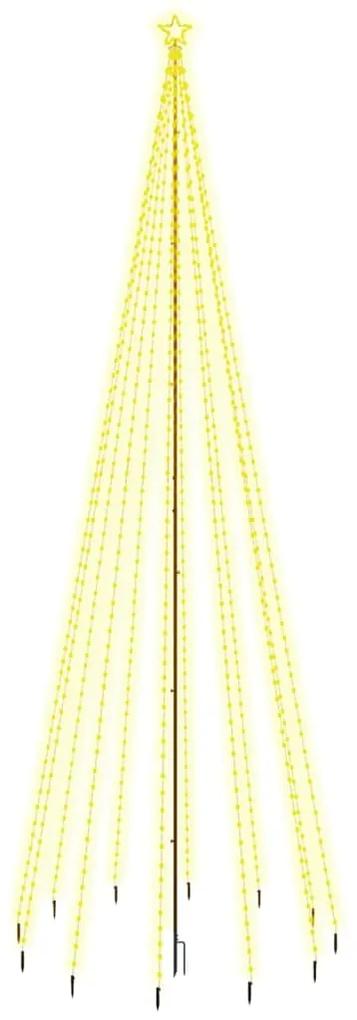 Brad de Craciun, 732 LED-uri, alb cald, 500 cm, cu tarus Alb cald, 500 x 160 cm, 1