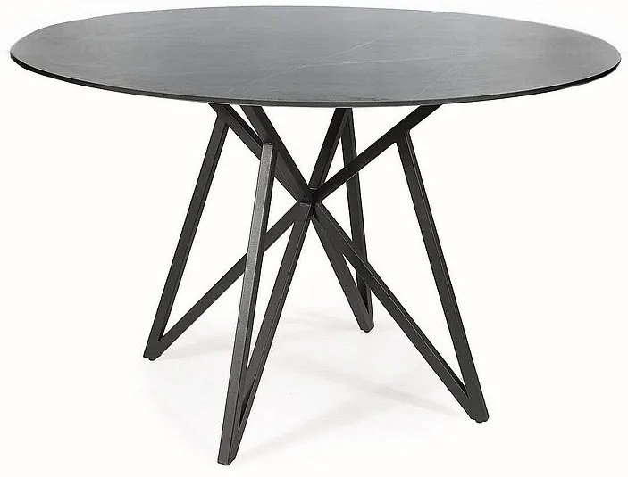 Masa rotunda Murano gri/negru mat ø120/h76 cm