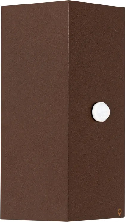 Aplică maro rugină 2 lumini GU10 AR70 IP44 cu senzor de mișcare - Baleno