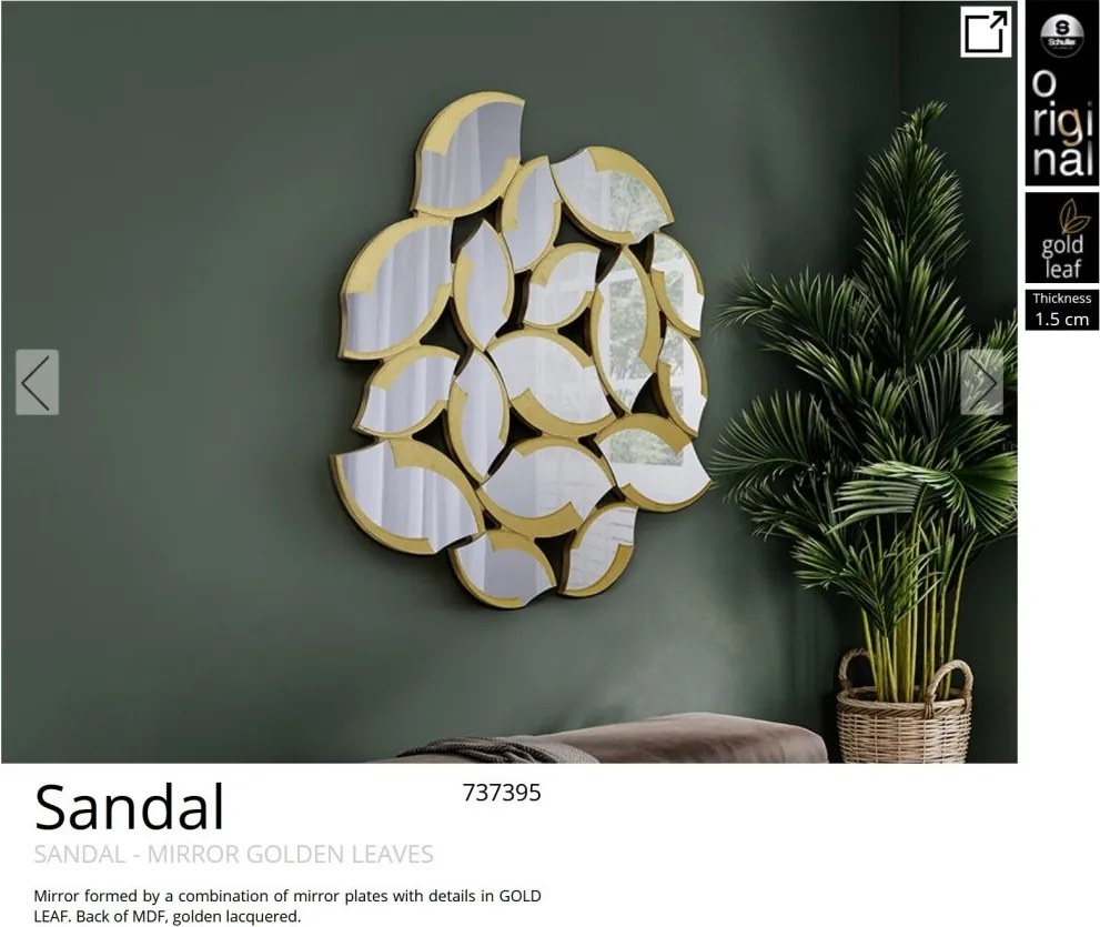 Oglinda decorativa design luxuriant Sandal