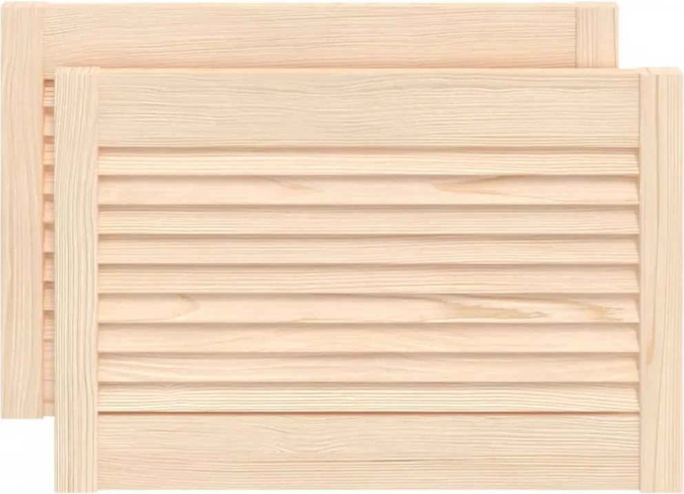 vidaXL Uși de dulap design lambriu 2 buc. 39,5x59,4 cm lemn masiv pin