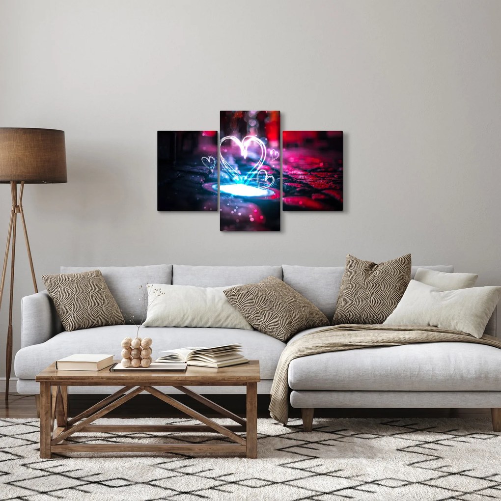 Tablou cu inima iluminată (90x60 cm)