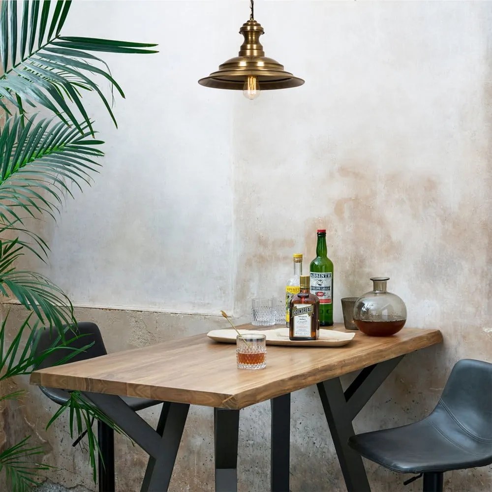 Lustră bronz cu abajur din metal ø 39 cm Obyla – Opviq lights