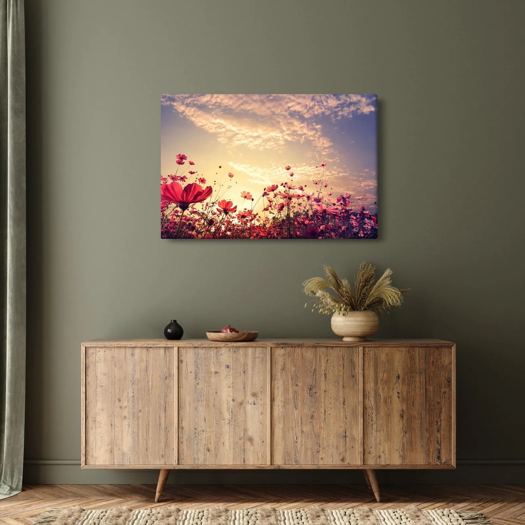 Tablou - Lunca cu flori (90x60 cm)