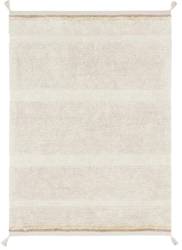 Covor crem lavabil/țesut manual din bumbac 120x160 cm Bloom Natural – Lorena Canals