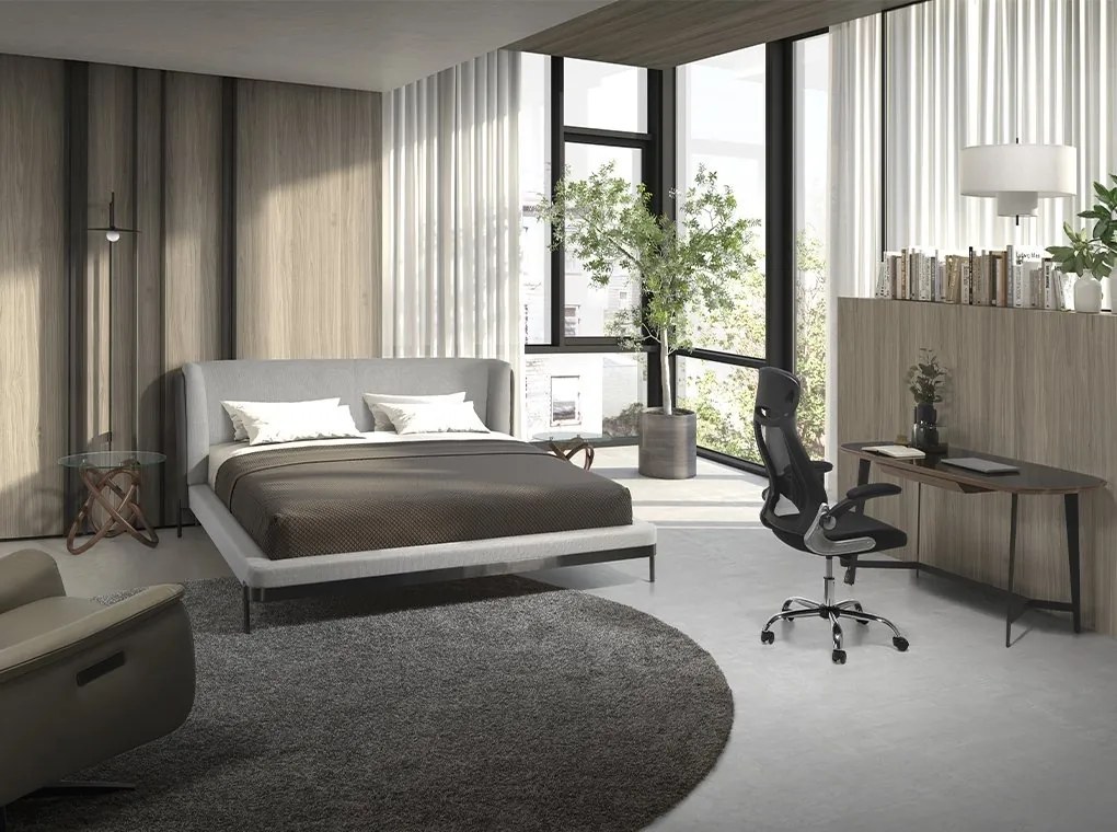 Masuta auxiliara design modern Walnut Round Corner