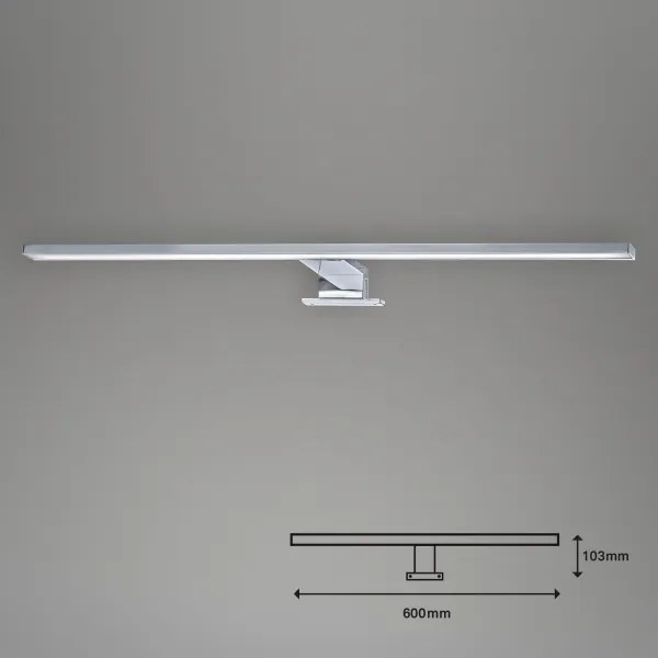 Briloner 2104-118-LED Iluminare pentru oglindă de baie LED/8W/230V 60 cm crom mat