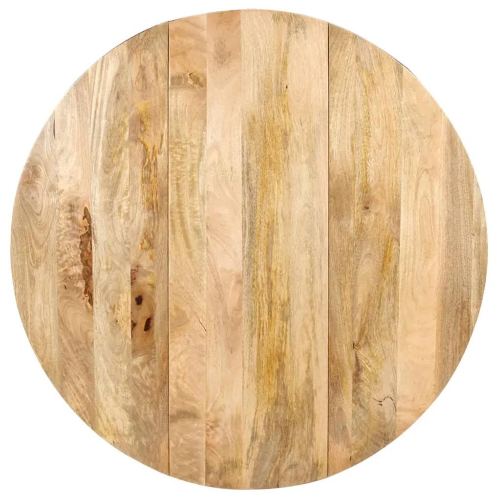 Masa de bucatarie, 110x76 cm, lemn masiv de mango, rotunda 1, Maro