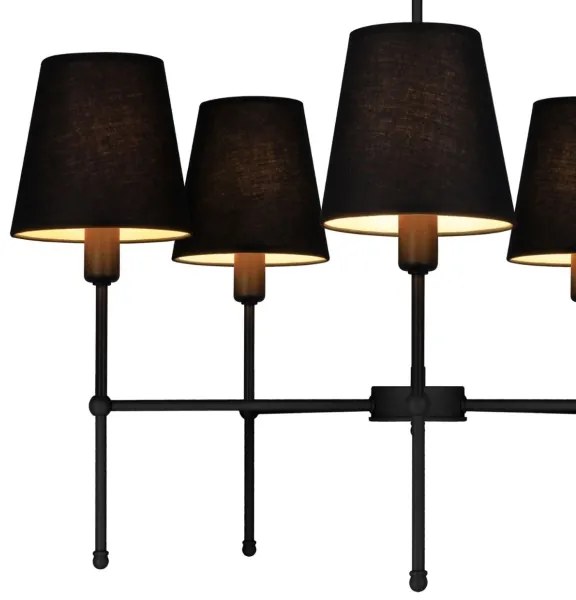 Lustră pe tijă MADELA, 5xE14/40W/230V, negru