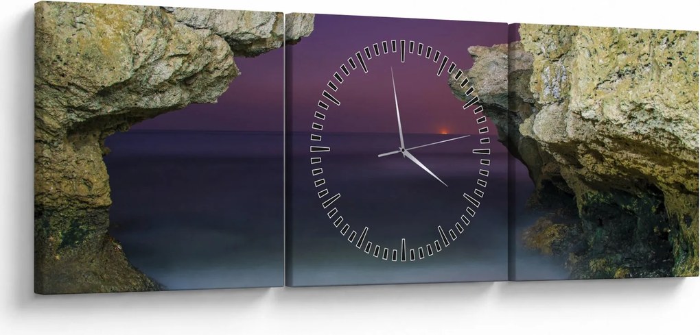Tablou - recif de mare (cu ceas) (90x30 cm)