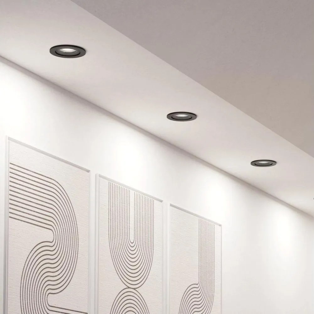 Eglo 902287 - Set 3x LED RGBW, spot încastrat reglabil SALICETO-Z LED/4,7W/230V, negru