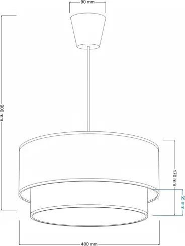 Brilagi - Lustra LED suspendată pe cablu BOHO ECO, 1xE27/10W/230V, Ø 40 cm, maro/crem