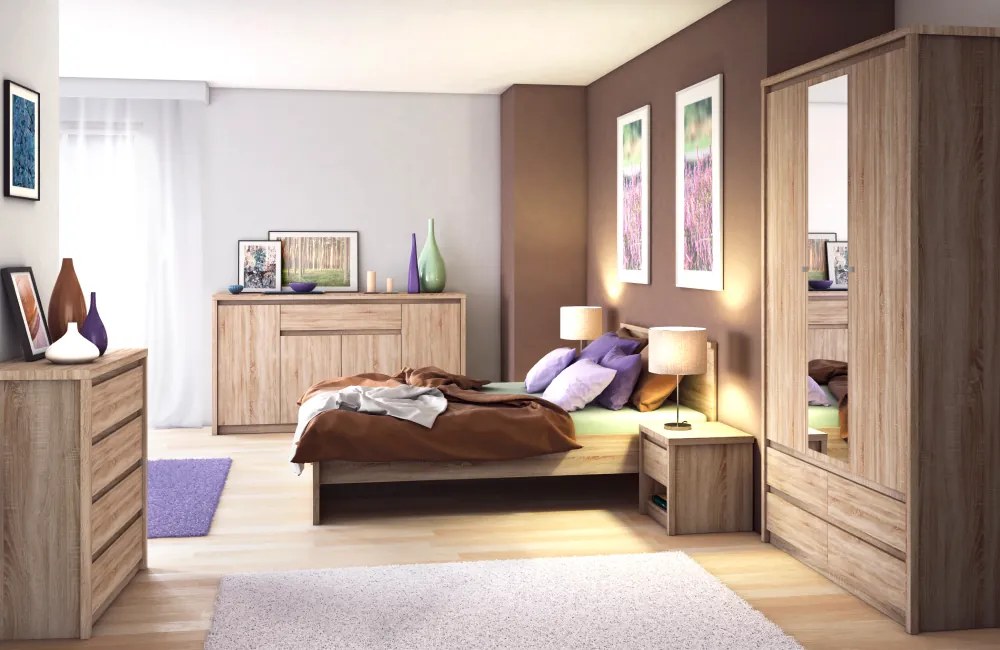 Dulap pentru umeraşe 4D1S/70, stejar sonoma, NORTY TYP 22