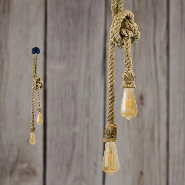 Lampa suspendata ROPE 2xE27/12W/230V