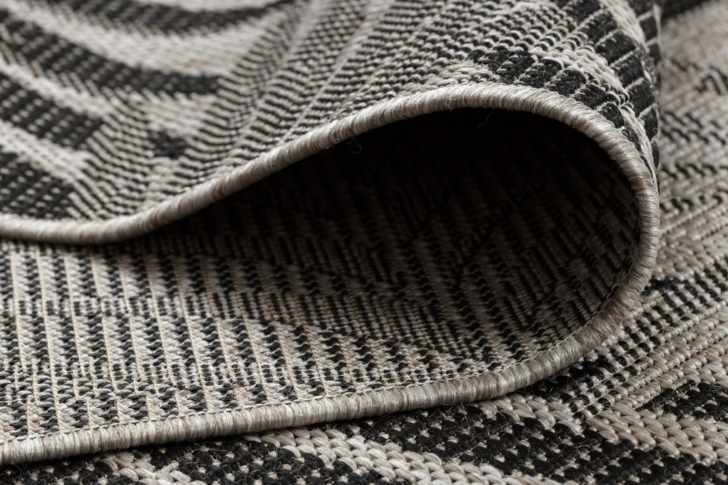 Covor sisal Floorlux 20504 Frunze argintiu si negru Junglă - SECUNDAR-COTATI PRODUSUL