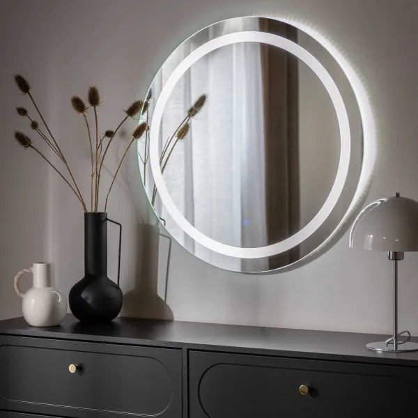 Zuma Line D2338-80-LED, oglindă de baie LED dimabilă, 36W/230V, 3000/4000/6000K, Ø80 cm, IP44