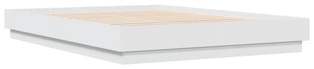 3209856 vidaXL Cadru de pat, alb, 140x200 cm, lemn prelucrat