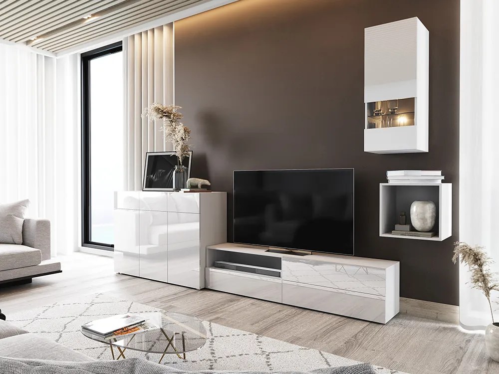 Mobilier living Berny 51 (alb + Alb lucios). 1087164