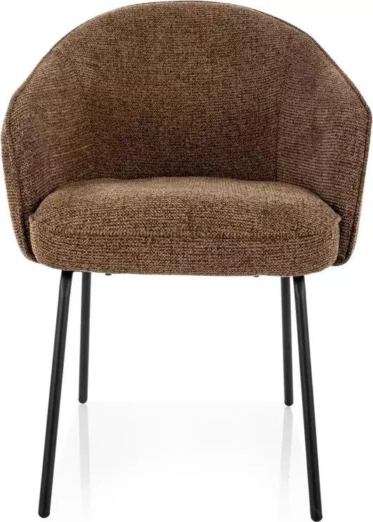Scaun tapițat Nao Noelle cappuccino 45 / negru mat