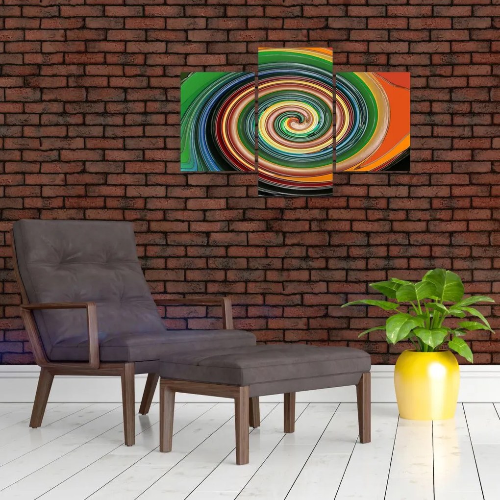 Tablou abstract - spirala colorata (90x60 cm)