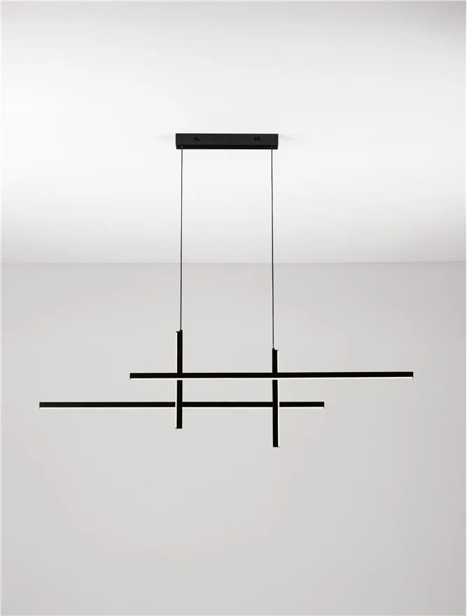Lustra suspendata LED design modern ANTAMA negru