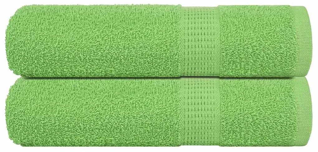 vidaXL Prosoape de mână 2 buc Verde măr 50x100 cm 360 g/m² 100% bumbac