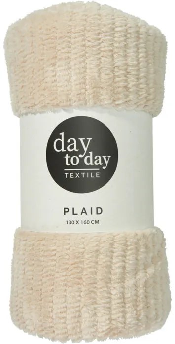 Pătură din flanel 160 x 130 cm, bej