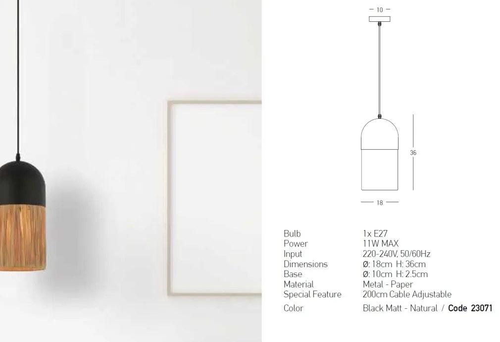 Lustra/pendul design decorativ natural Paper D-18cm