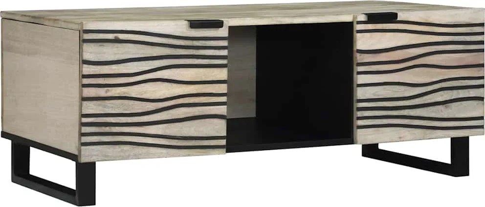 vidaXL Masă de cafea Bej și negru 100 x 54 x 40 cm