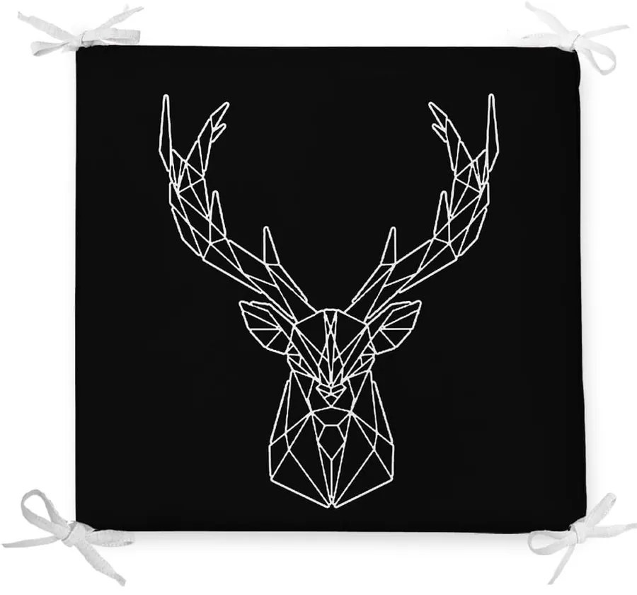 Pernă de scaun din amestec de bumbac Minimalist Cushion Covers Geometric Reindeer, 42 x 42 cm