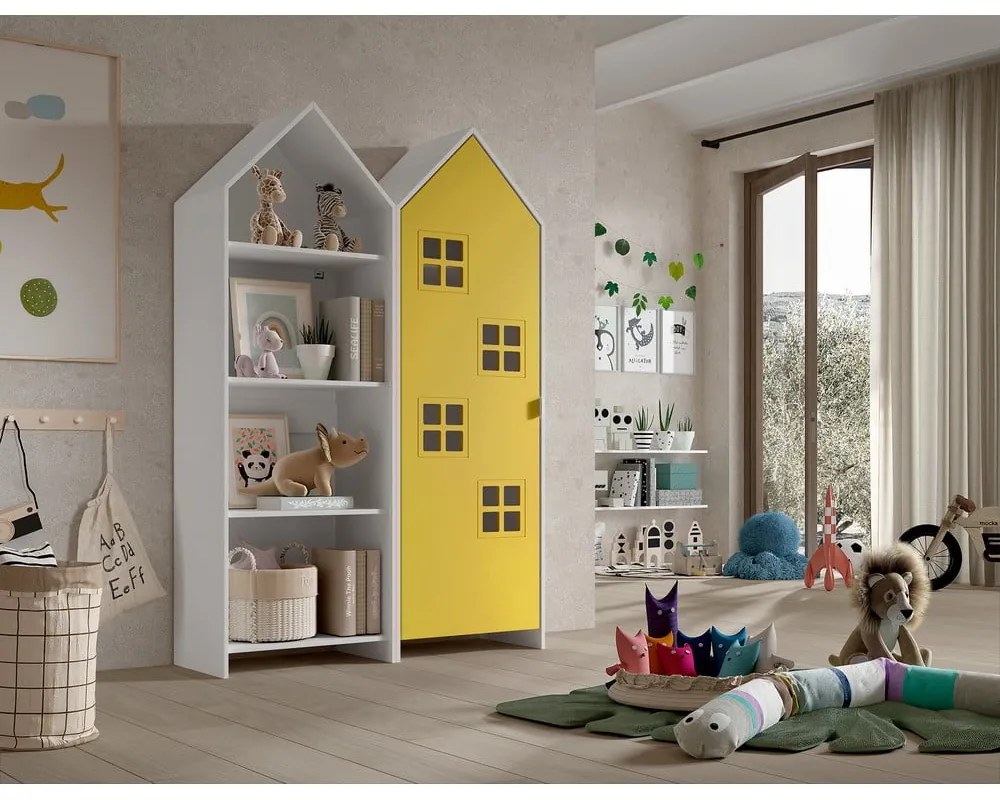 Șifonier de copii galben/alb deschis 115x171,5 cm CASAMI BRUGES – Vipack