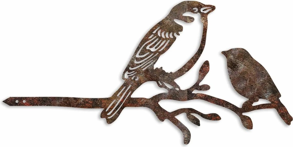 Decoratiune gradina 565TNL1310, maro, metal, 40x20 cm