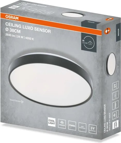 Osram - Plafonieră LED CEILING LUXO LED/24W/230V, Ø 38 cm, negru