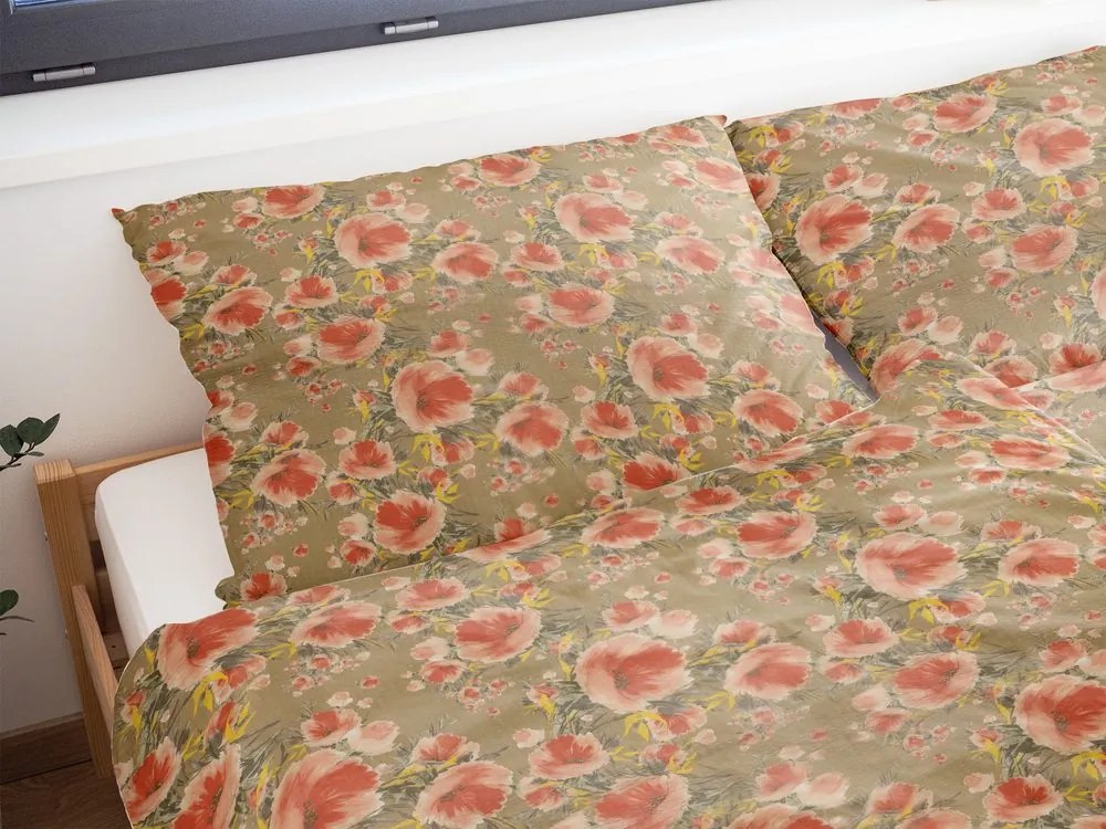 Lenjerie de pat creponată Flori Mici