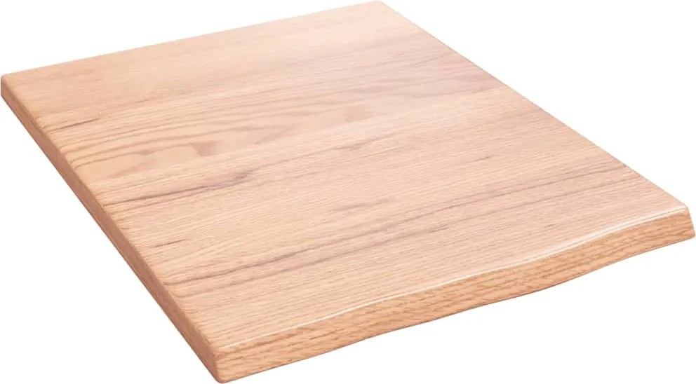 vidaXL Blat de baie, maro deschis, 40x50x2 cm, lemn masiv tratat