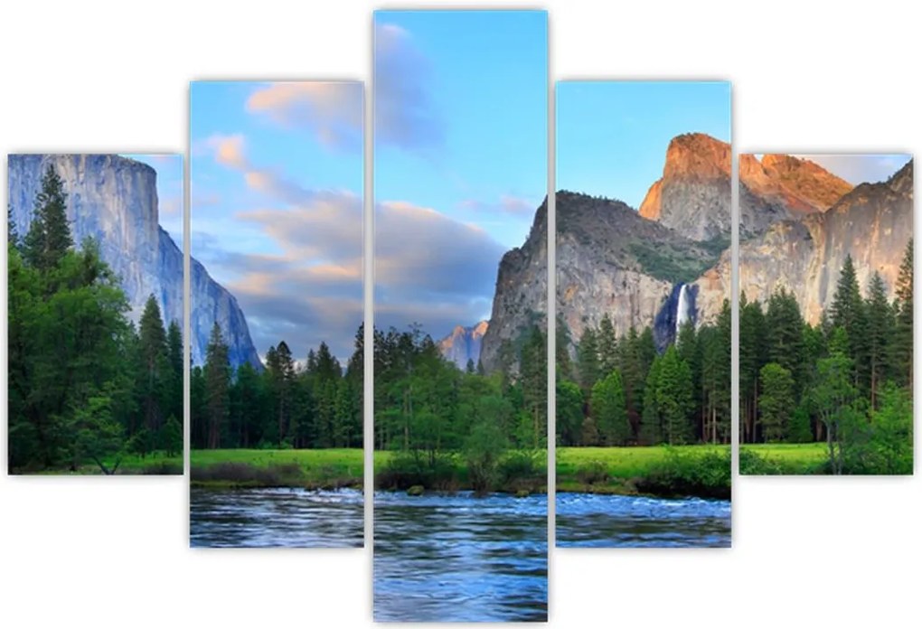 Tablou cu peisaj montan sălbatic (150x105 cm)