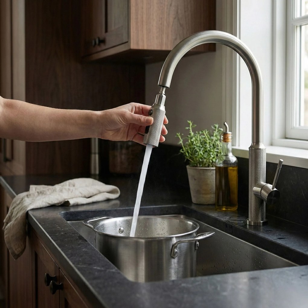 Baterie de bucătărie Rea Master Brush Nickel