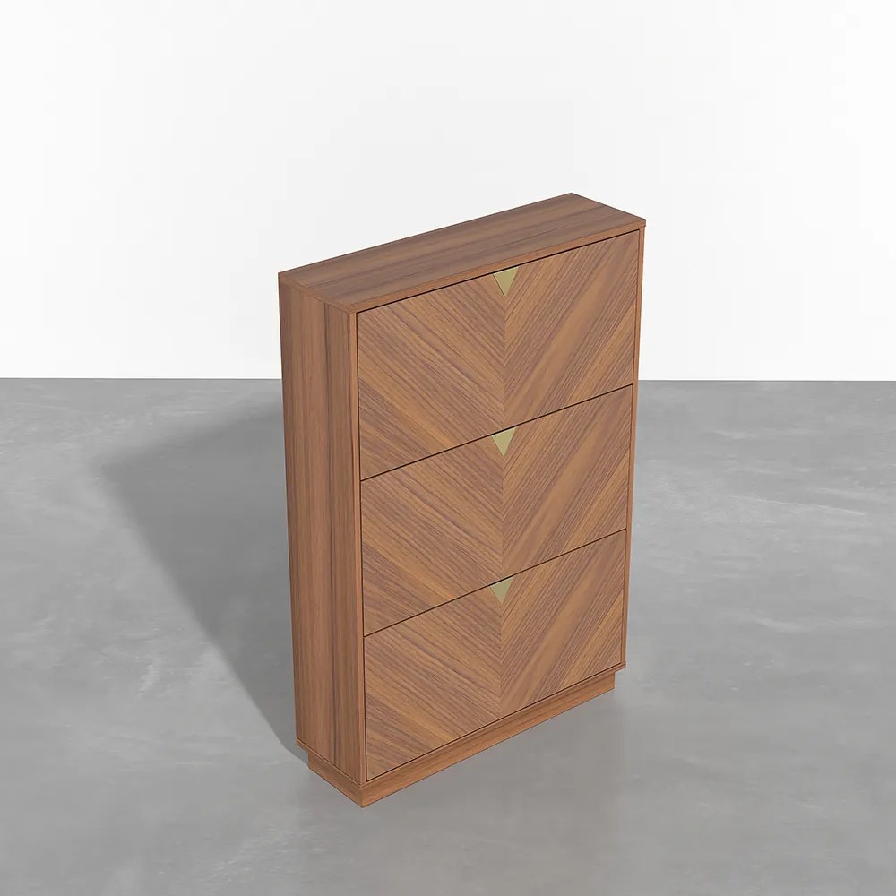 Dulap pentru încălțăminte - culoare: nuc stil mid-century conține 20 de perechi DEPRIMO 43144 by Deprimo