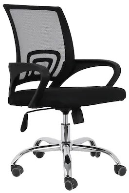 Scaun de birou JUNIOR, reglabil pe inaltime, Mesh, Negru