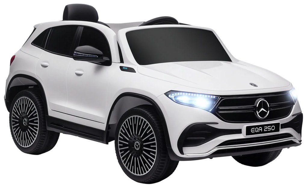 Mercedes-Benz EQA 12V Masinuta Electrica pentru Copii cu Baterie Portabila, cu Telecomanda, Muzica, Claxon, pentru 3-8 ani Alb HOMCOM | Aosom Romania