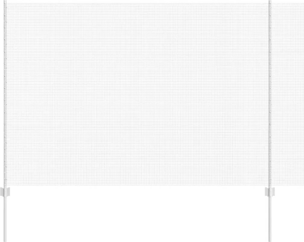 vidaXL Gard cu Stâlp Argintiu 1,6 x 10 m Oțel